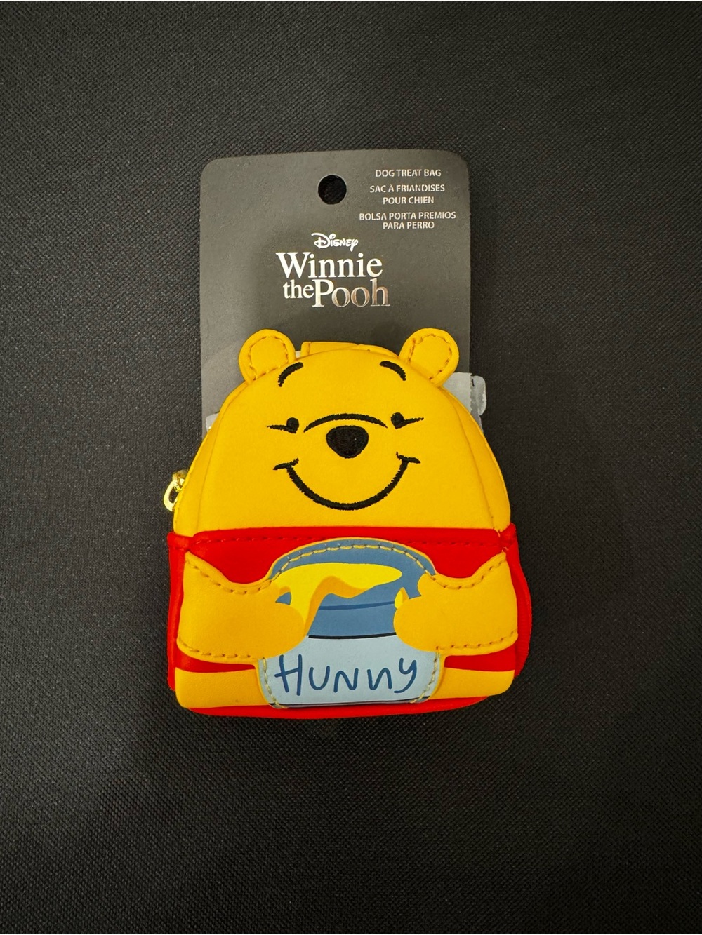 Disney Winnie the Pooh Yellow and Red Dog Treat Pouch with Hunny Pot
